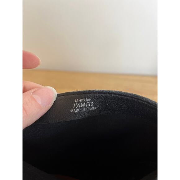 Lucky Brand Womens Ryemi Bootie Peep Toe Suede Size 7.5 Black Pull-On Fall Boho - Picture 5 of 8